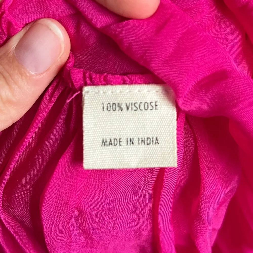 Hot Pink sheer sleeveless Ali Golden Dress - Picture 8 of 11